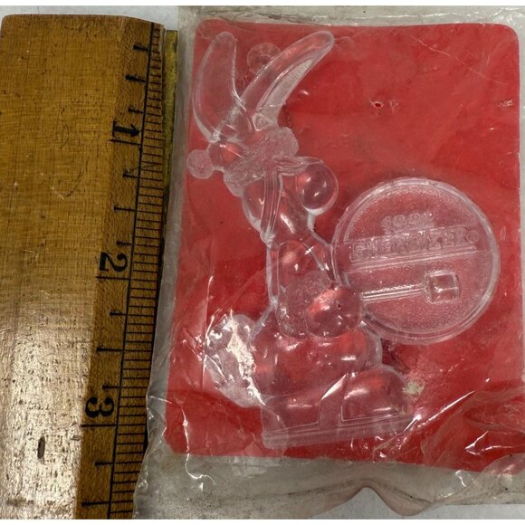 1992 Energizer Bunny Limited Edition Ornament Santa Clear Plastic Vintage - Picture 4 of 4